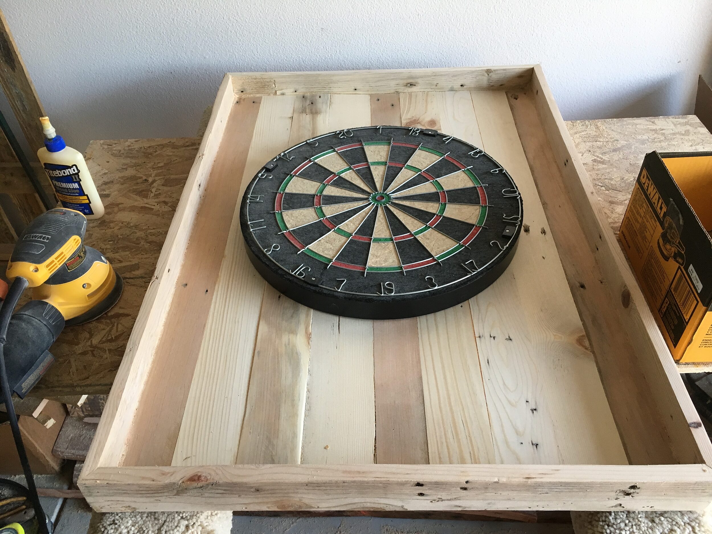 DIY Rustic Dart Board Cabinet from Reclaimed Pallet Wood