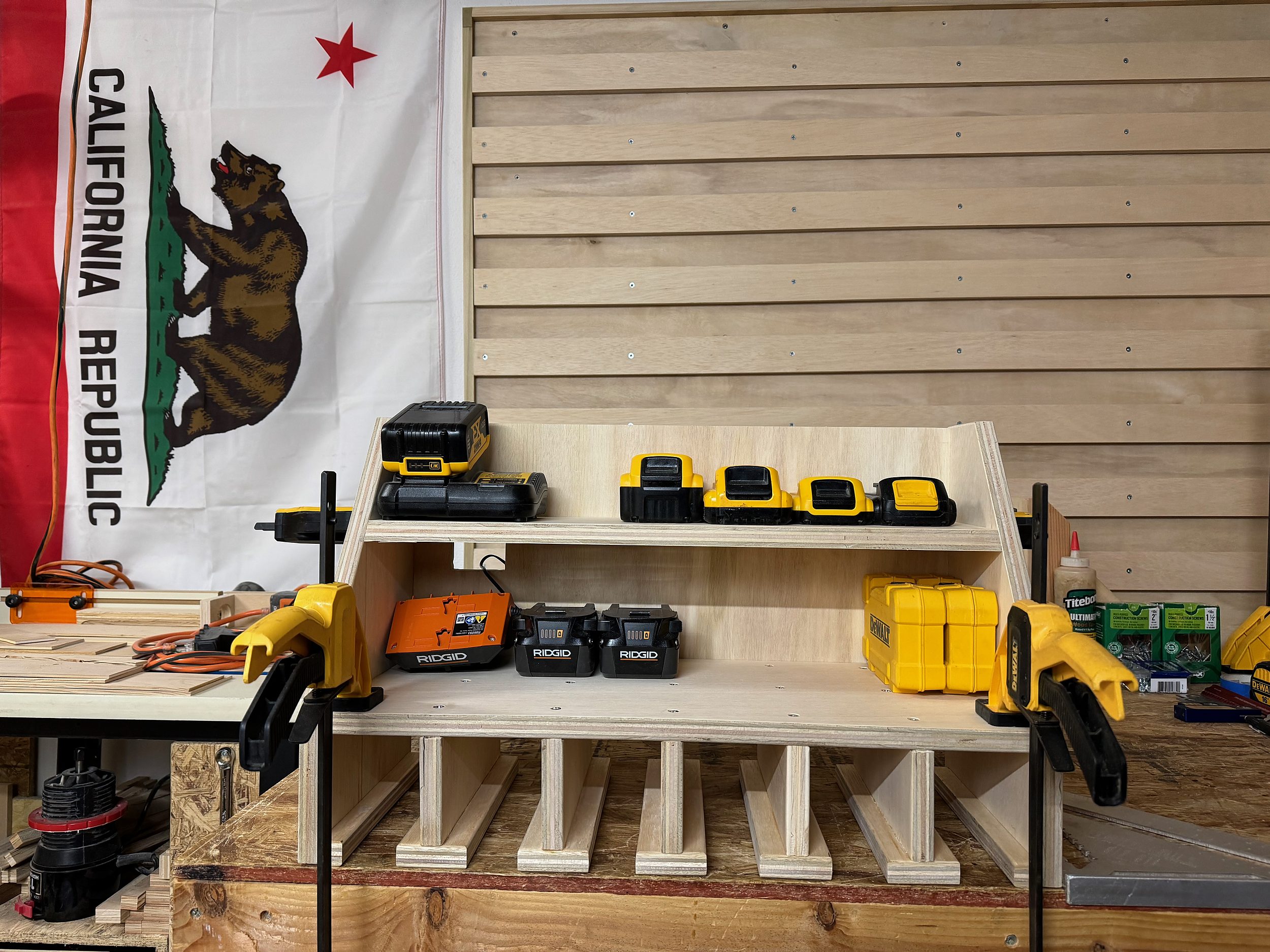 A DIY Plywood Charging Station for Cordless Tools