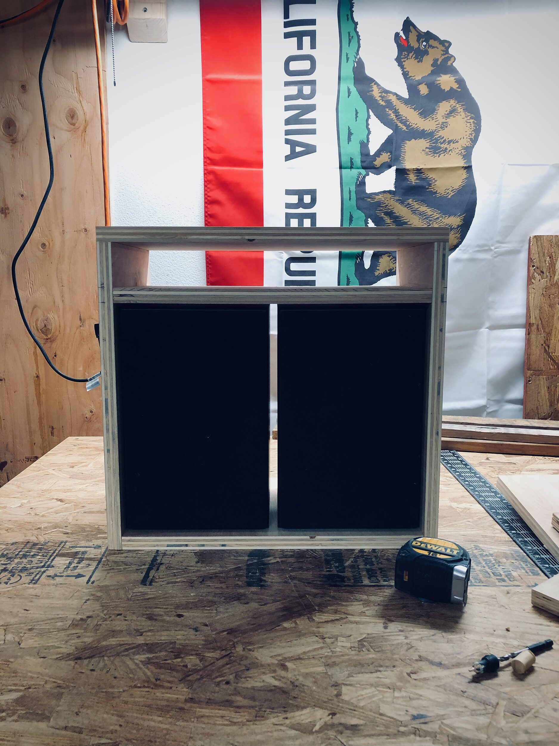 DIY Shop Speaker Cabinet with Built-In Amp Compartment